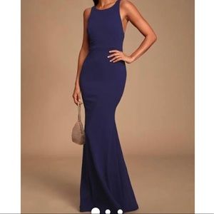 Lulu’s Dream About You Navy Mermaid Maxi Dress